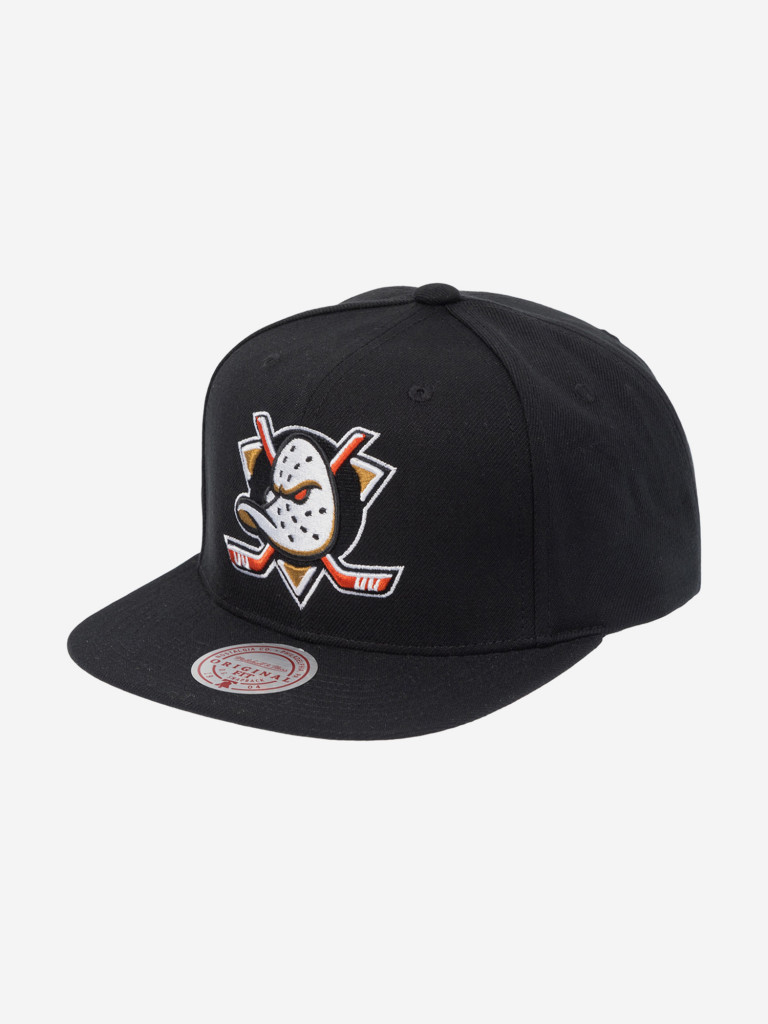 Бейсболка с прямым козырьком MITCHELL NESS HS8035-ADUBLCK Anaheim Ducks NHL (черный)