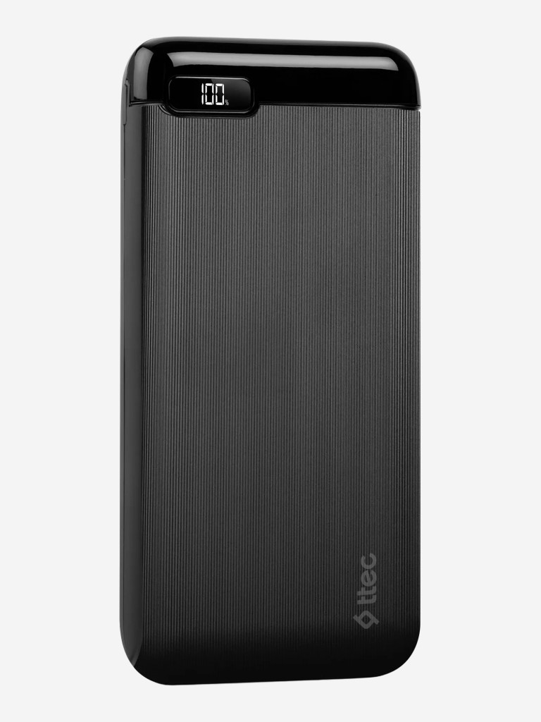 Внешний аккумулятор TTEC PowerSlim LCD PD 20000 mAh 20W Powerbank With USB-C Input/Output. Цве: черный