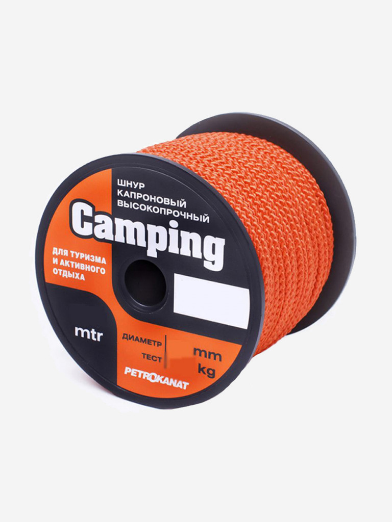 Шнур плетеный Петроканат CAMPING 2,5 мм, 150 кг, 40 м, красный, катушка