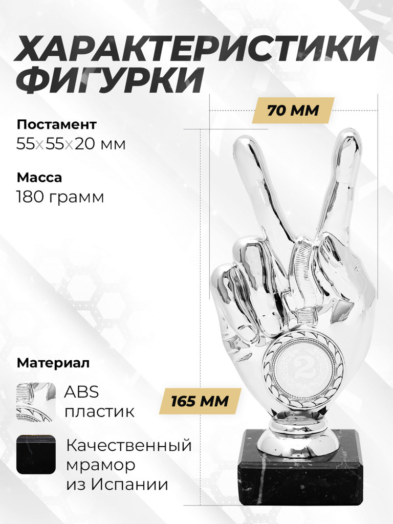 Кубок для награждения спортивный комплект 3 шт