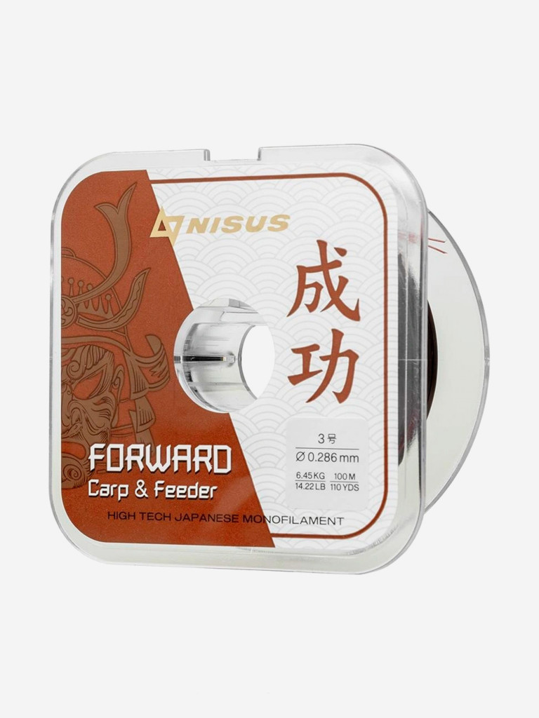 Леска для рыбалки Nisus FORWARD Carp&Feeder Nylon 0,286мм, 100м, 6,45кг, темно-коричневый