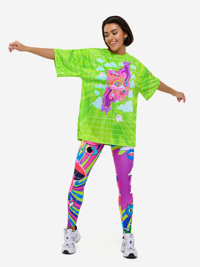 Футболка женская Bona Fide OVERSIZE T- shirt JOY "Green"