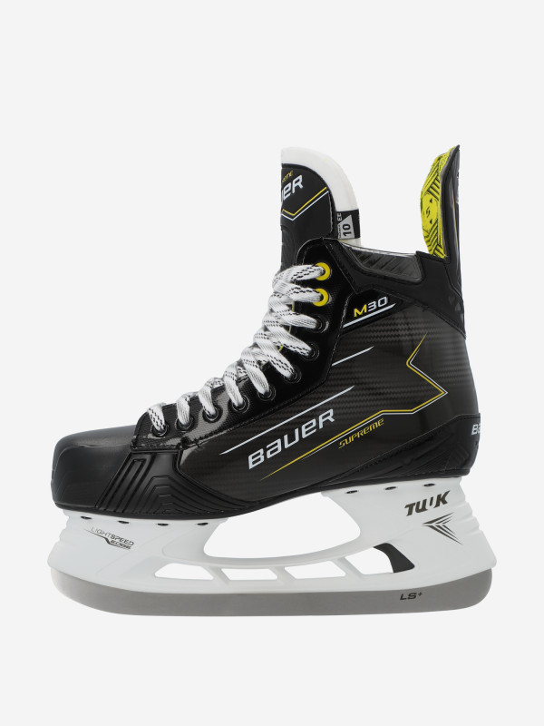 Коньки хоккейные Bauer Supreme M30 SR EE 1063309 черный цвет — купить за 37999 руб., отзывы в интернет-магазине Спортмастер