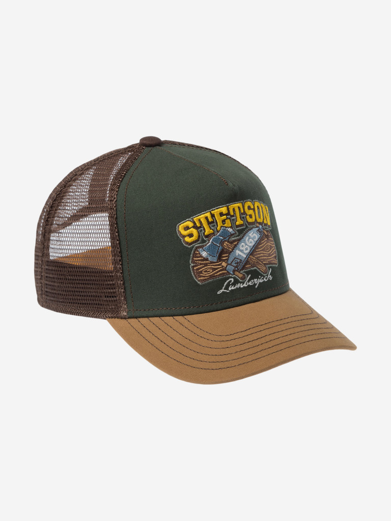 Бейсболка с сеточкой STETSON 7761131K TRUCKER CAP LUMBERJACK (зеленый)