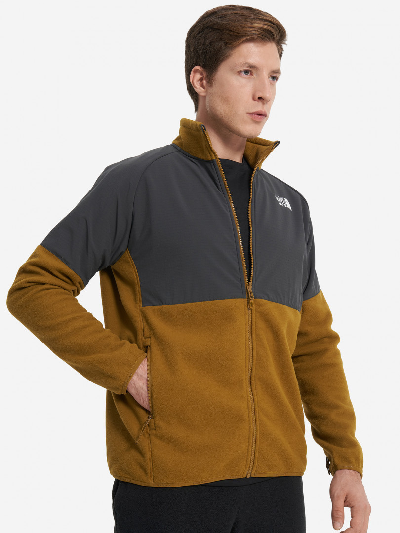 фото Джемпер флисовый мужской the north face glacier heavyweight, зеленый