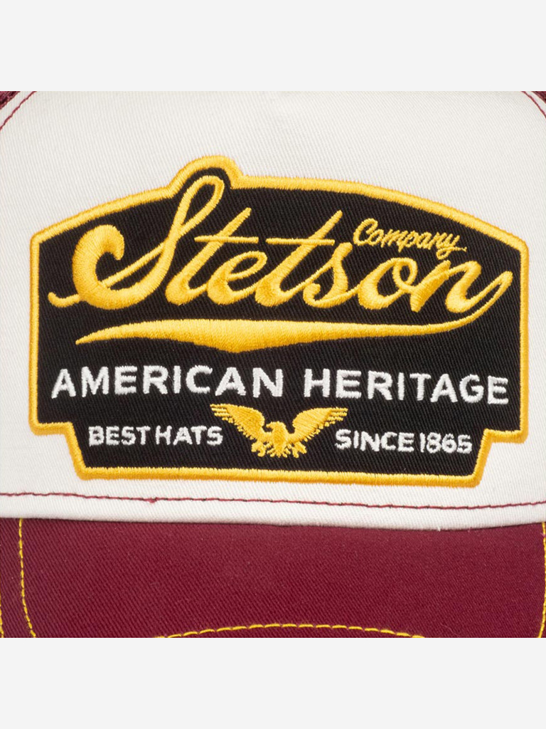 Бейсболка с сеточкой STETSON 7751103 TRUCKER CAP AMERICAN HERITAGE (малиновый)