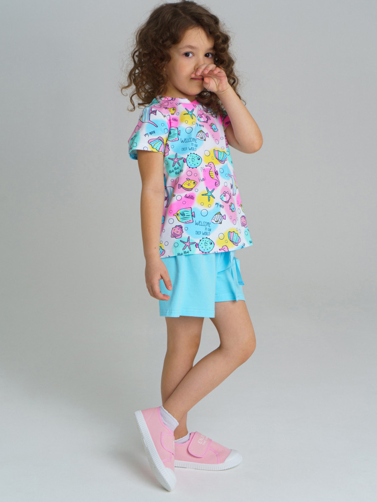 Комплект Playtoday для девочек: футболка, шорты