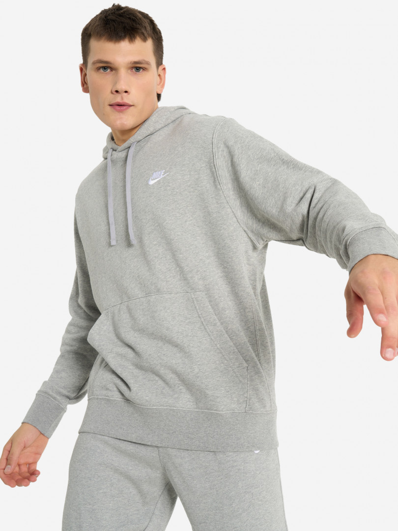 Худи мужская Nike Club Hoodie 30124420299 Серый, размер 54, 56,44, 46,52, 54,46, 48,50, 52, фото 1