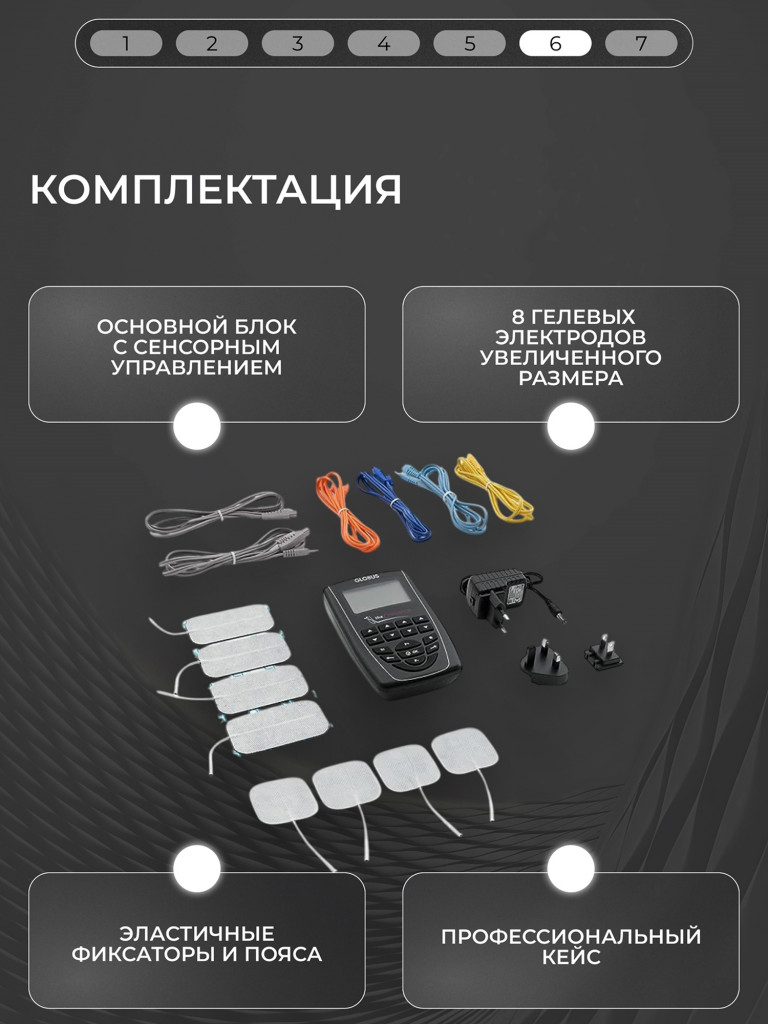 Элекстрический Миостимулятор GLOBUS The Champion, для мышц тела, пресса, 441 программа