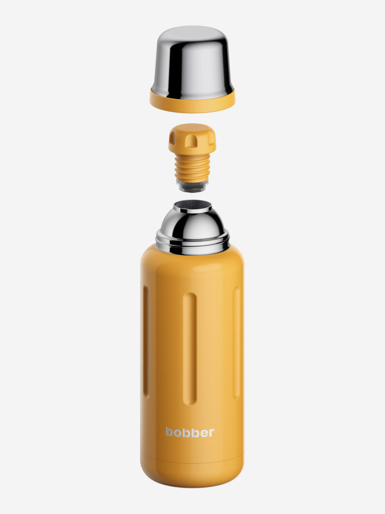 Термос вакуумный для напитков BOBBER Flask 770 мл пробка с каналами для налива, тепло до 36 часов, оранжевый