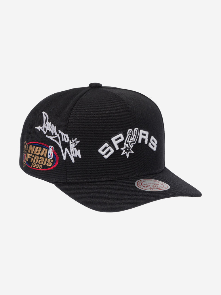 Бейсболка MITCHELL NESS HP10422-SASBLCK San Antonio Spurs NBA (черный)