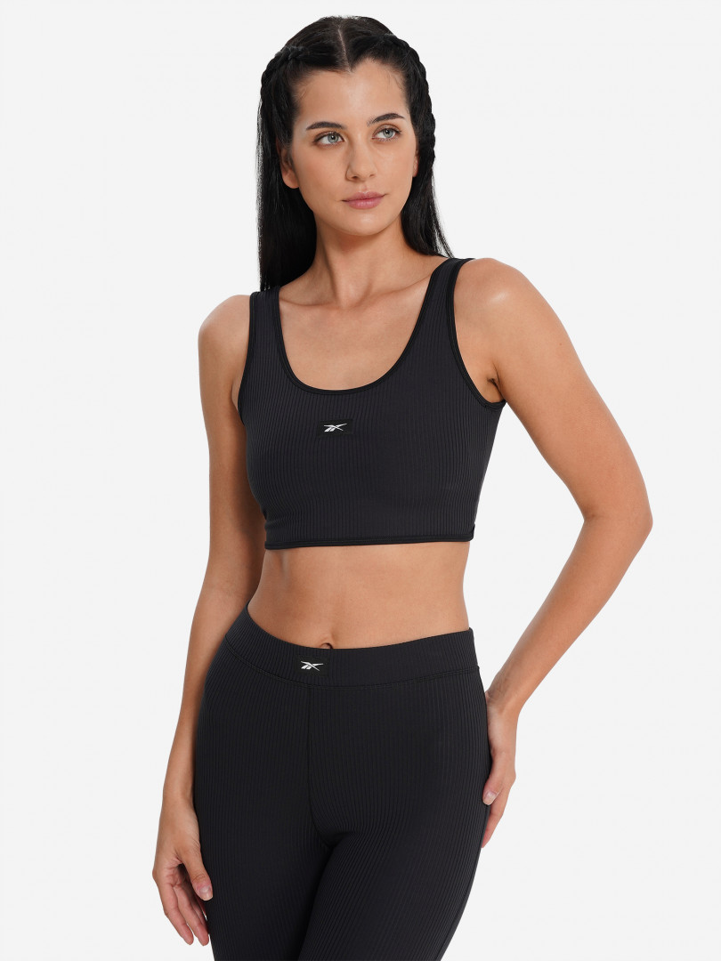 фото Топ бра спортивный reebok rib multi-way, черный