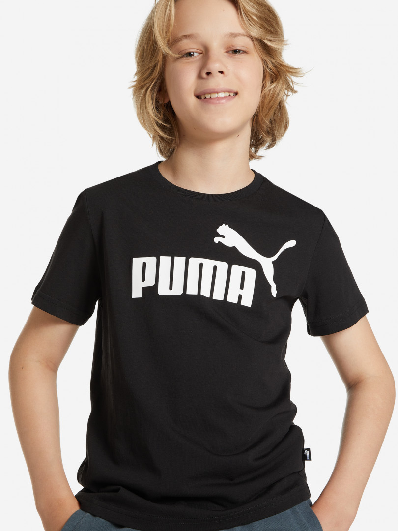 фото Футболка для мальчиков puma ess logo, черный