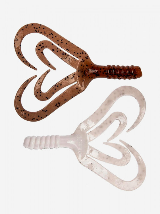 Мягкая приманка Helios Credo Four Tail, 3,35'' / 8,5 см, Rusty & White, 100 шт (HS-20-005-N)