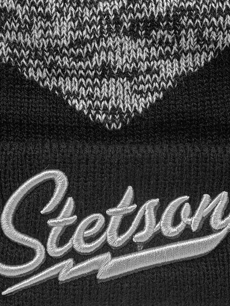 Шапка с помпоном STETSON 8599125 BEANIE POMPOM (черный)