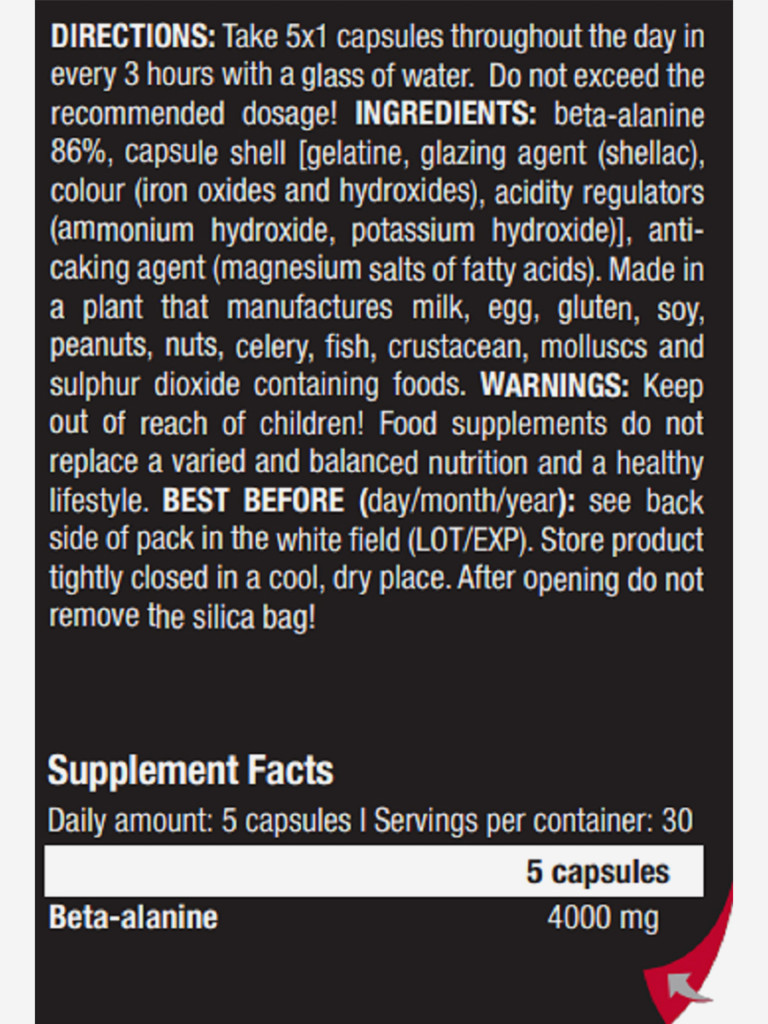 Аминокислота Scitec Netrition Бета аланин 150 капсул