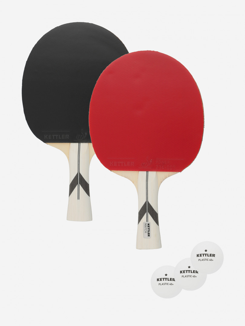 фото Набор для настольного тенниса kettler: 2 ракетки, 3 мяча, мультицвет