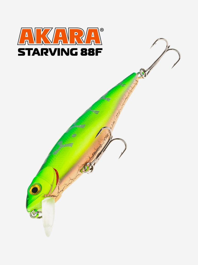 Воблер Akara Starving 88F 11 гр. минноу, плавающий, твичинговый, на щуку A276