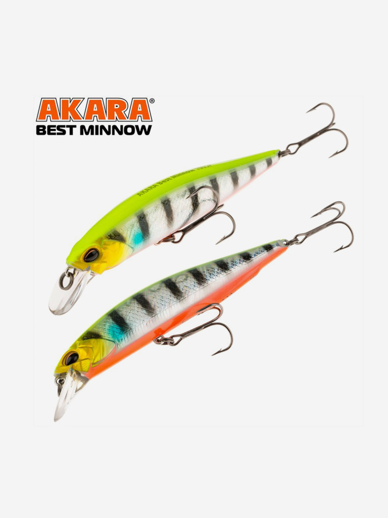 Воблер Akara Best Minnow 100SP минноу суспендер на щуку, судака 15гр A205