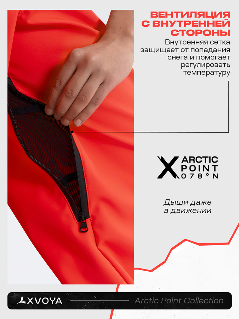 Брюки сноубордические XVOYA Arctic Point ярко-красные