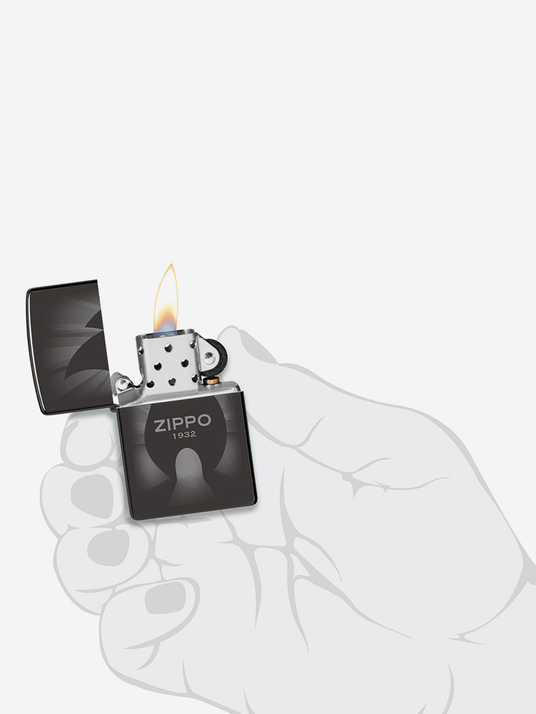 Зажигалка бензиновая ветроустойчивая Zippo Radiant High Polish Black