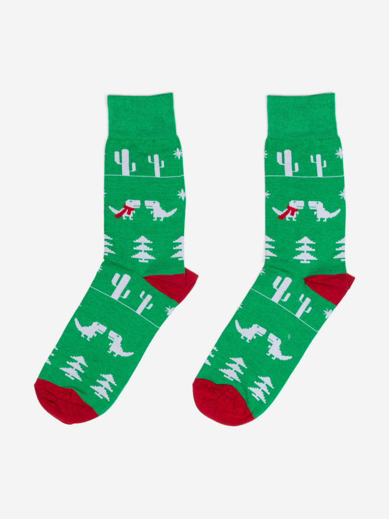 Новогодние носки St.Friday Socks с динозаврами