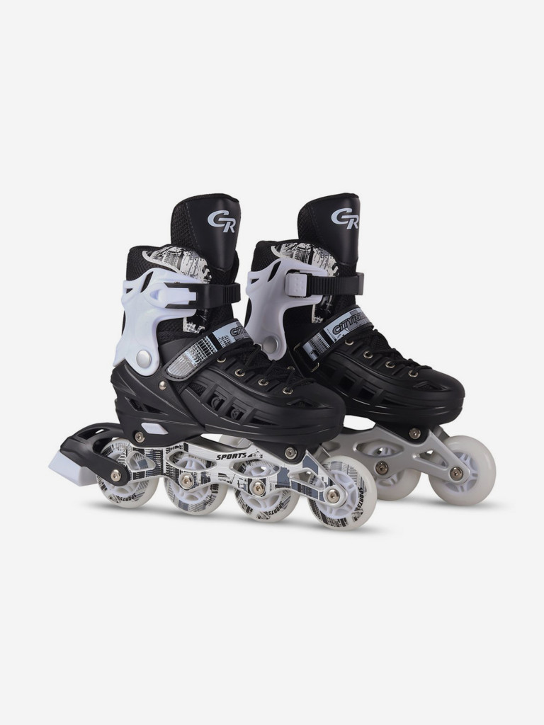Роликовые коньки CITYRIDE, раздвижные, PU/первое колесо светится, JB8800084
