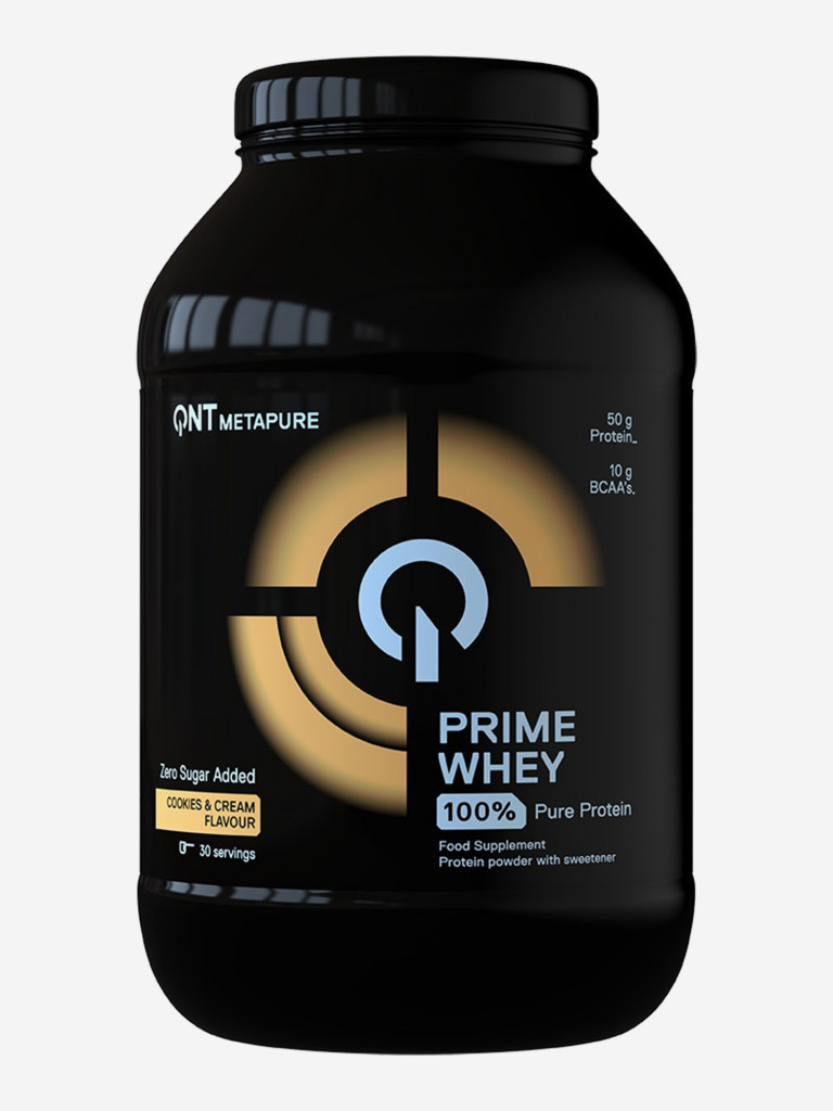 Сывороточный протеин для набора мышечной массы, изолят протеина QNT PRIME WHEY 908g Cookies & Cream