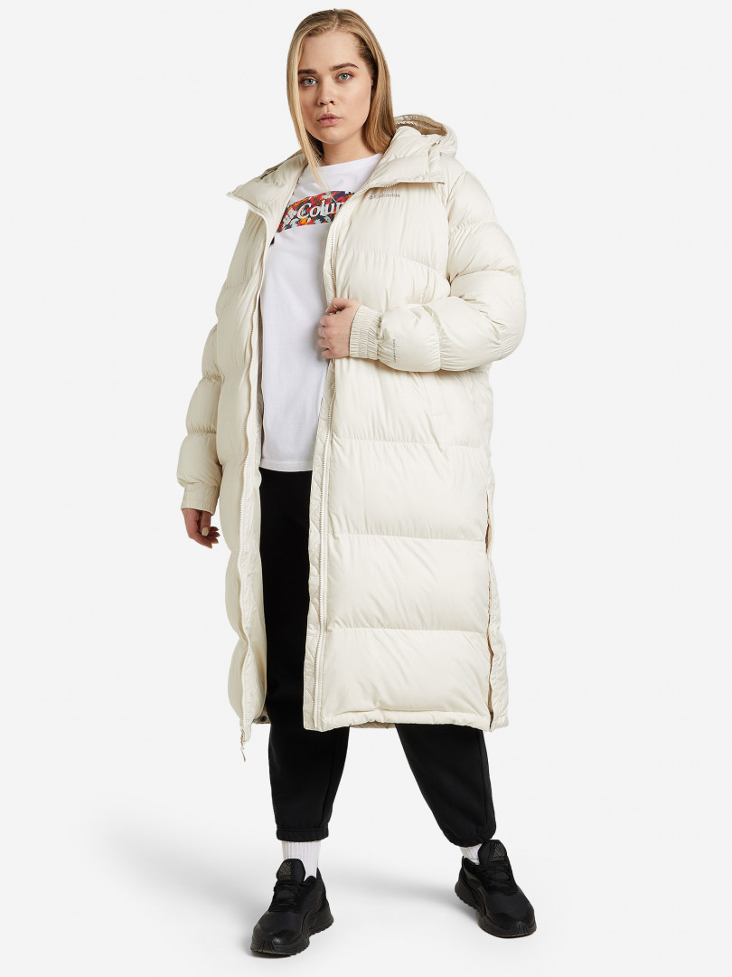 фото Пальто утепленное женское columbia pike lake long jacket, plus size, бежевый