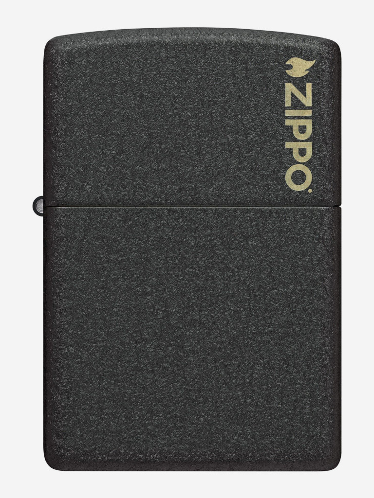 Зажигалка бензиновая ветроустойчивая Zippo Logo Classic Black Crackle