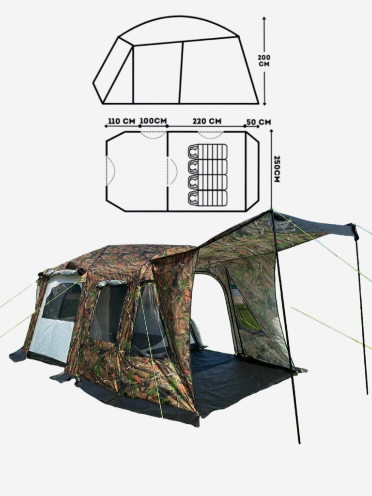 4-Х МЕСТНАЯ КЕМПИНГОВАЯ ПАЛАТКА ART1038-4