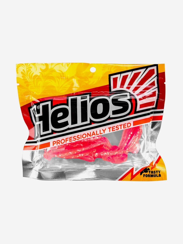 Мягкая приманка Helios Liny Catcher, 2,35'' / 6 см, Silver Sparkles & Pink, 12 шт (HS-5-035)