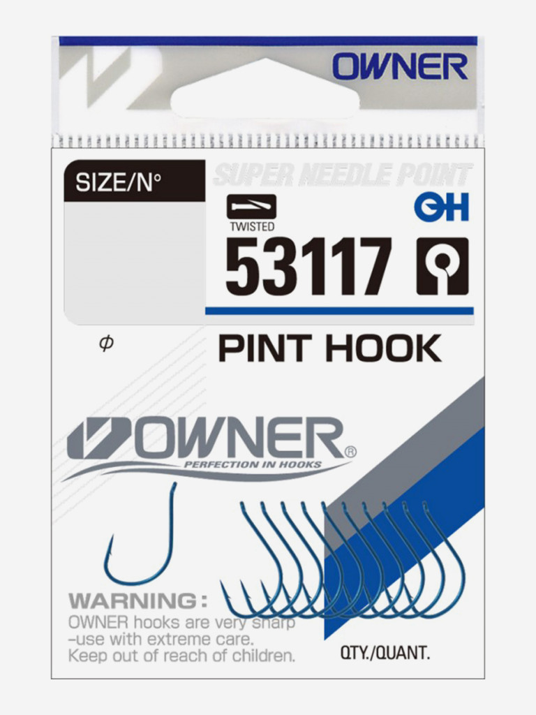 Крючок OWNER Pint Hook blue №8 11шт