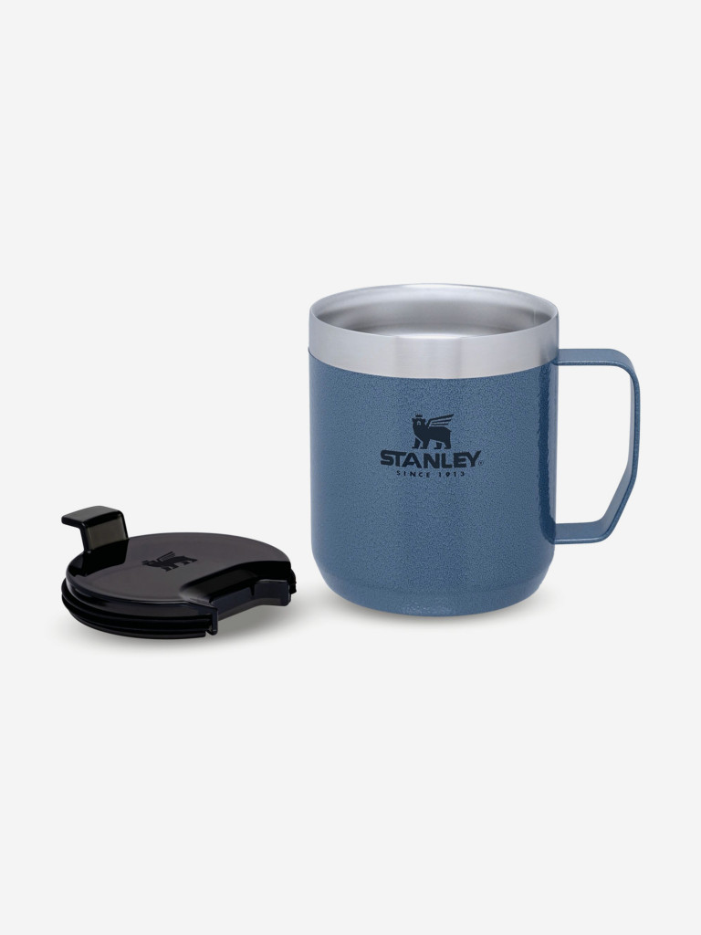 Термокружка Stanley Classic, 350 мл, синяя, с ручкой и крышкой