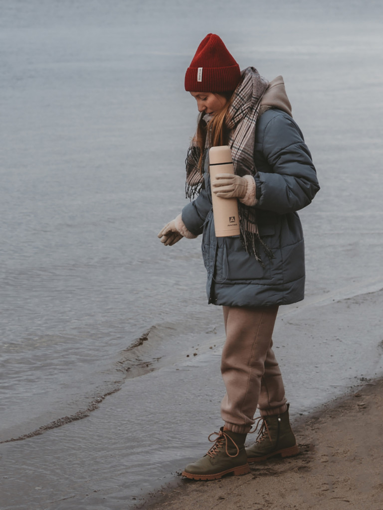 Термос вакуумный Арктика 1 л, песок