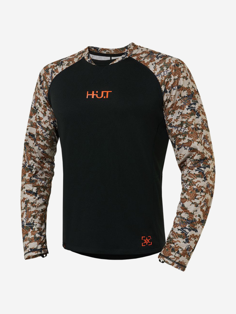 Лонгслив мужской HUT VORGA для охоты, камуфляж/черный