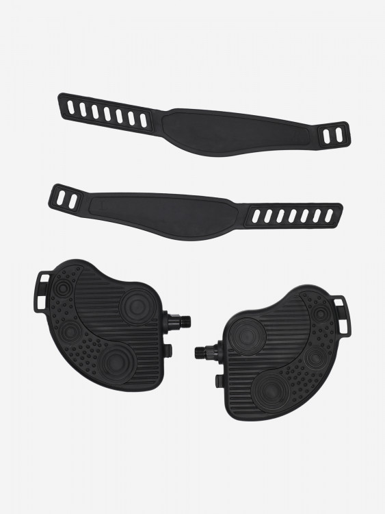 Педали JD-22A-B с ремешком для велотренажера Torneo, диаметр резьбы 9/16" дюйма