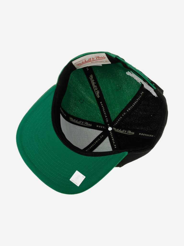 Бейсболка с прямым козырьком MITCHELL NESS HHSS2992-BCEYYPPPGREN Boston Celtics NBA (зеленый)