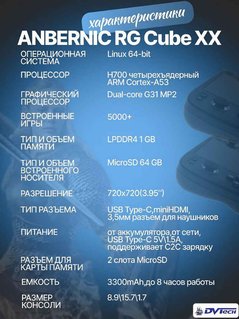 Портативная игровая приставка ANBERNIC RG CubeXX