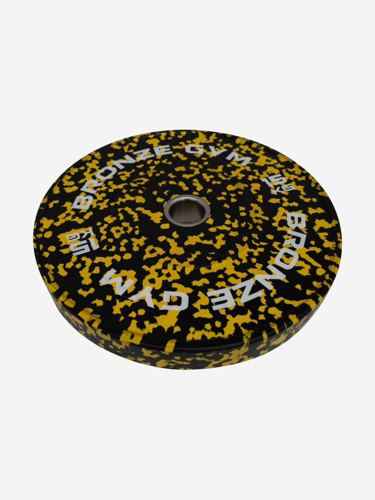 Диск для штанги бамперный BRONZE GYM камуфляж 15 кг