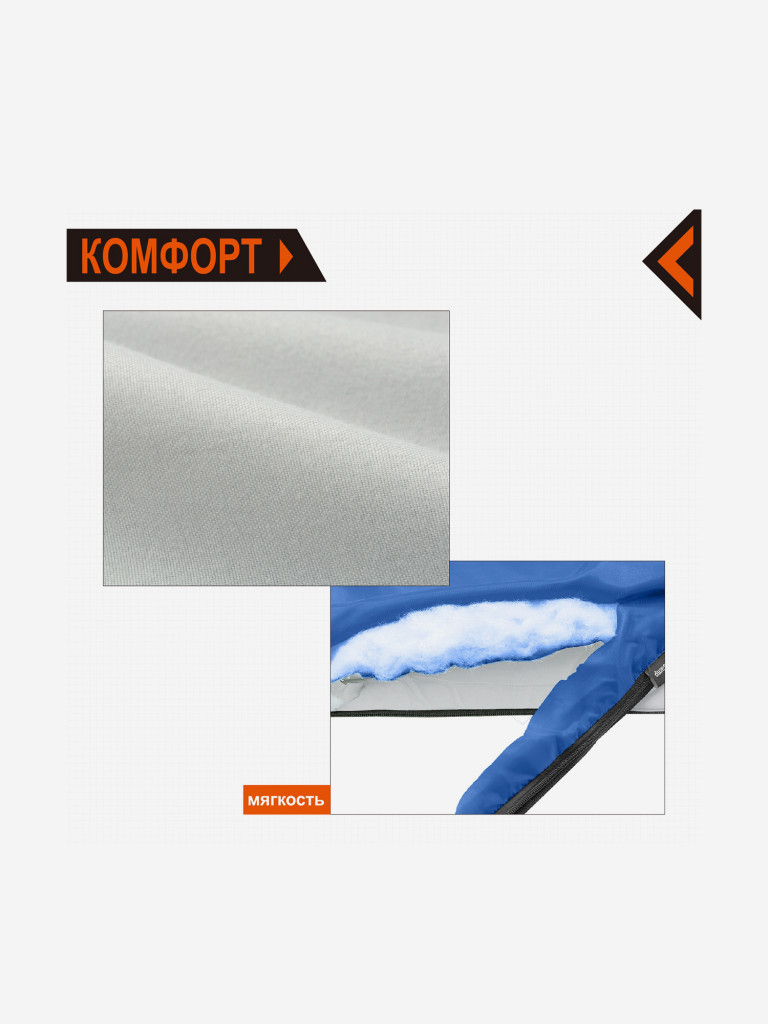 Спальный мешок KingCamp OASIS 250XL -3C, левый, синий