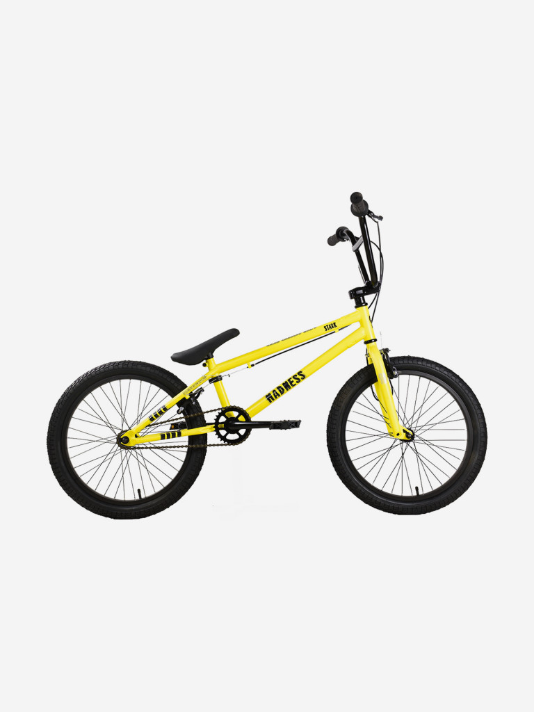 Велосипед подростковый Stark Madness BMX 1 лимонный/черный/черный