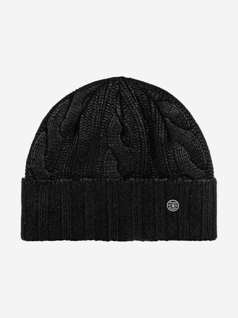 Шапка с отворотом STETSON 8599354 BEANIE WOOL/CASHMERE (черный)