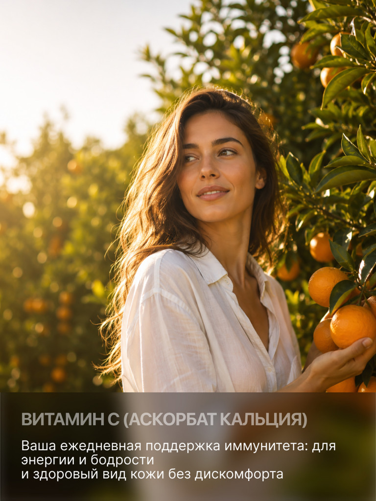 Витамин С аскорбат кальция NATURI, 120 капсул