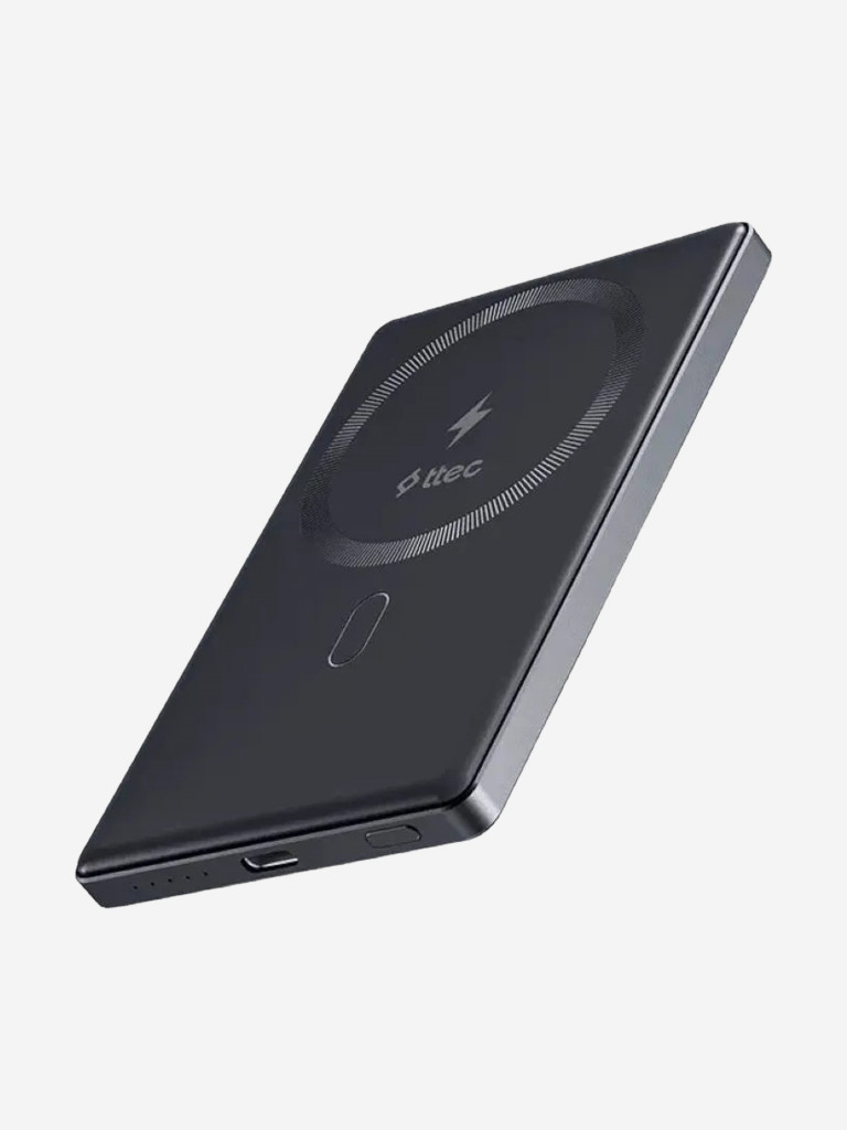 Внешний аккумулятор TTEC ReCharger M 5000mAh MagSafe Compatible USB-C PD 20W Wireless Powerbank. Цвет: серый