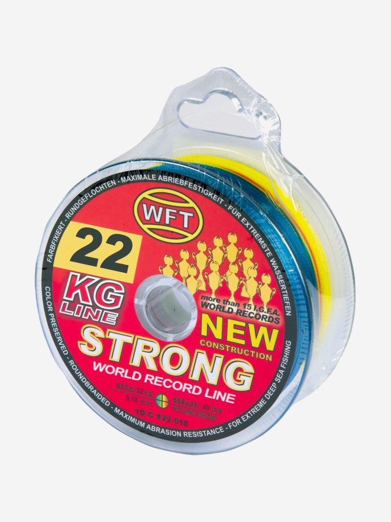 Шнур плетеный WFT KG STRONG разноцветный 600/018