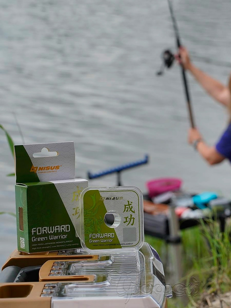 Леска для рыбалки Nisus FORWARD Green Warrior Nylon 0,370mm (N-FGW-0370-100) 10 штук по 100 м