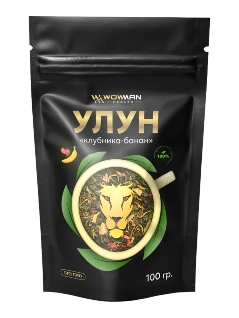 Подарочный набор WowMan Crazy Box Голубая матча (тайский синий чай)/Чай Ройбуш классический/Чай Улун клубника-банан