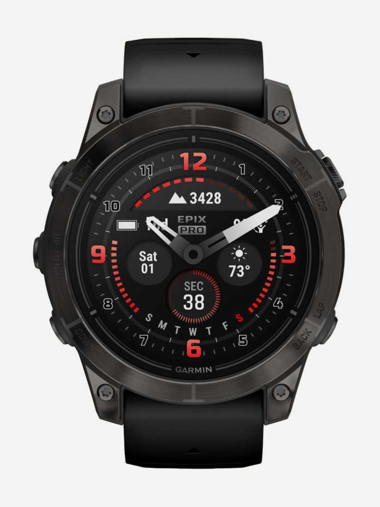 Спортивные часы Garmin EPIX PRO (Gen 2) Sapphire Edition 47 мм, титановый, угольно-серый DLC, черный ремешок
