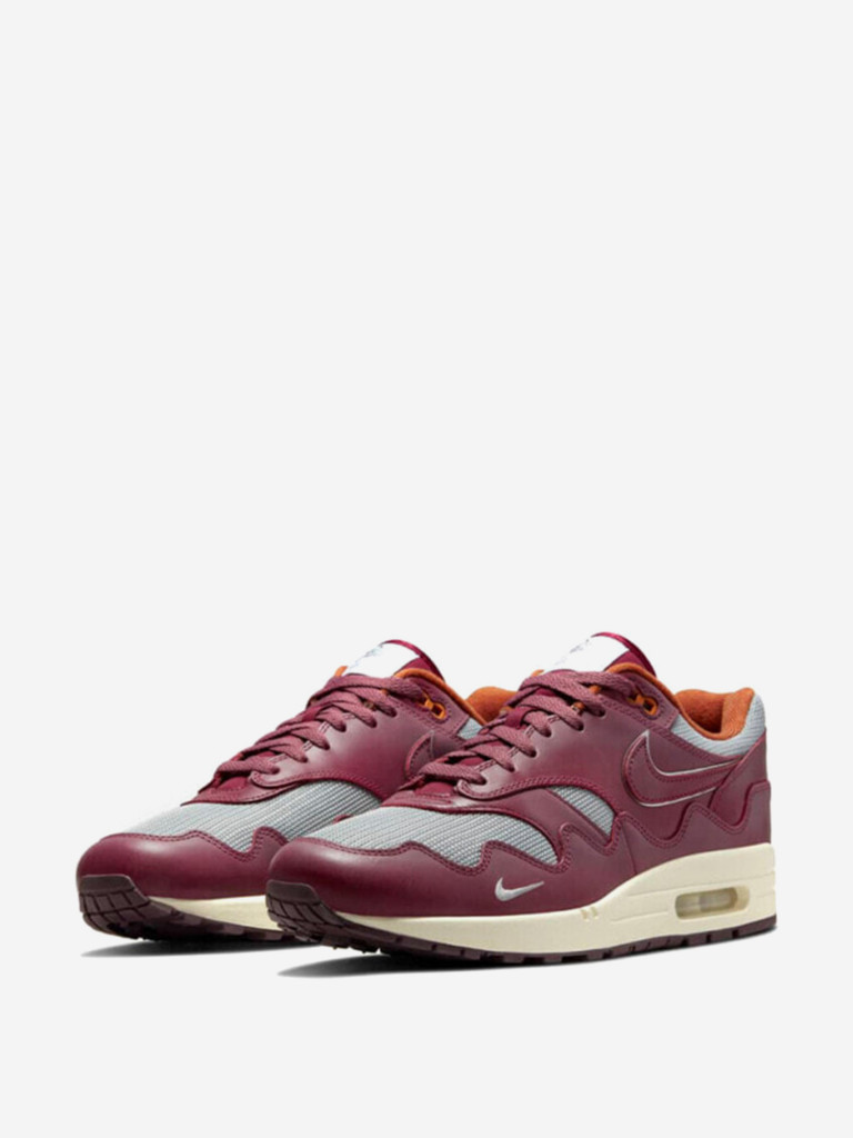 Кроссовки Nike Air Max 1 Patta Waves Rush Maroon Without Bracelet